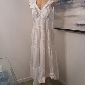 Francesca's Collections White Ruffled Tiered Sundress